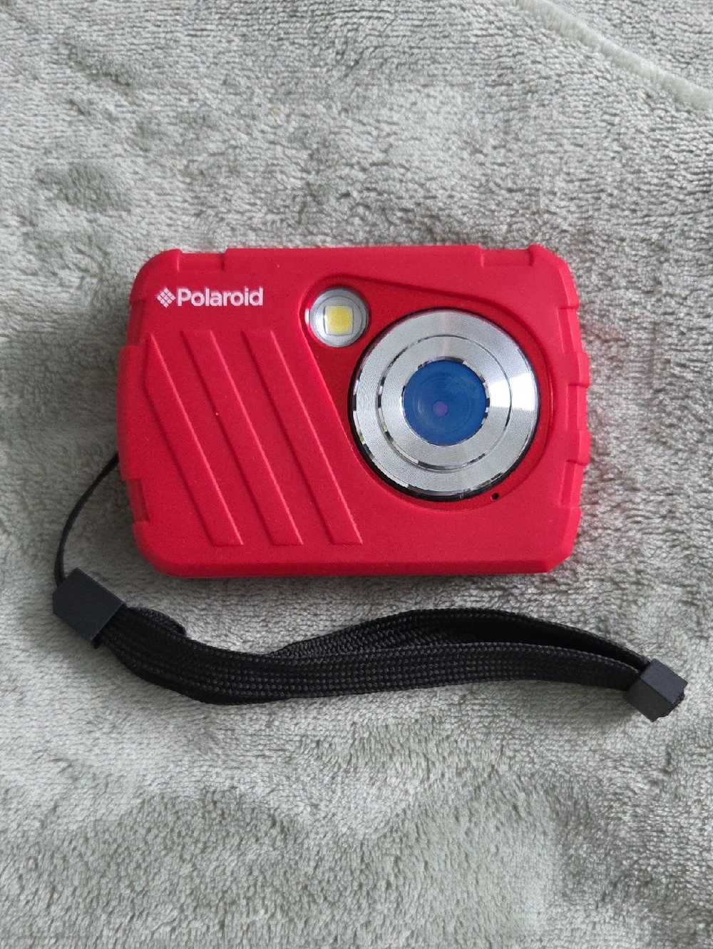 Polaroid Red Compact Digital Camera with Black Wrist Strap